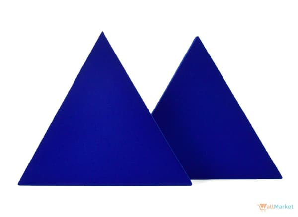 3D koristeellinen vaahtomuovi seinäpaneeli WallMarket Triangle tummansininen, paksuus 4,5 cm