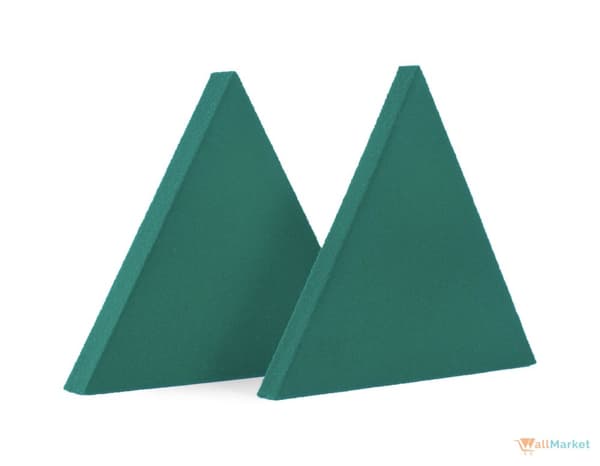 3D dekorativt skumvægpanel WallMarket Trekant grøn, tykkelse 3,5 cm