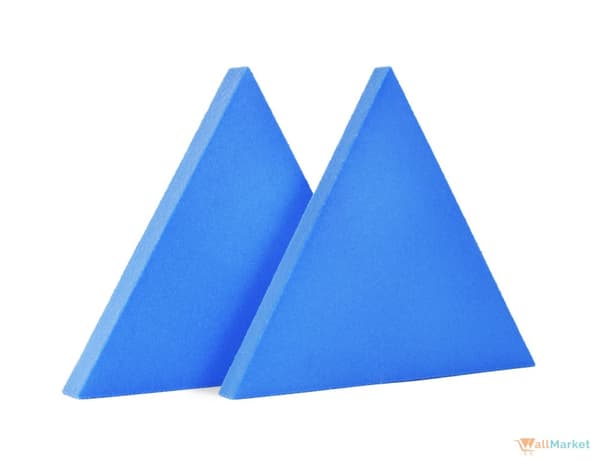 3D koristeellinen vaahtomuovi seinäpaneeli WallMarket Triangle vaaleansininen, paksuus 3,5 cm