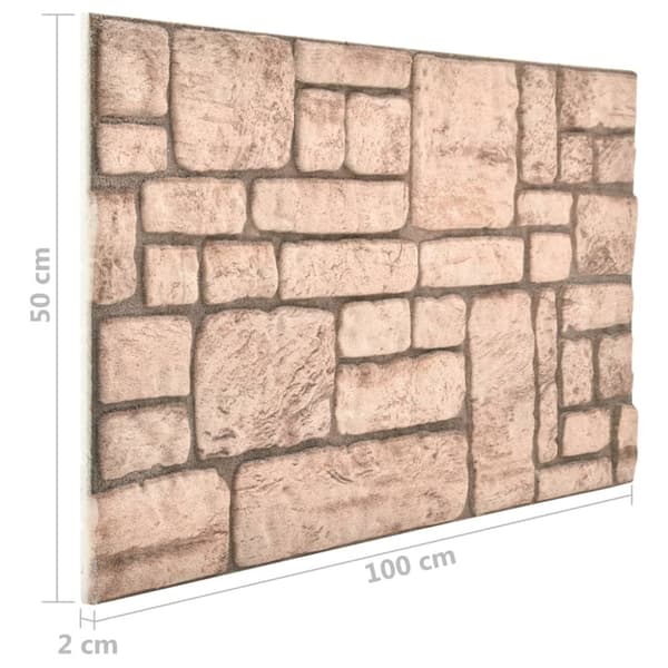 3D-vægpaneler 11 stk. EPS murstensdesign beige