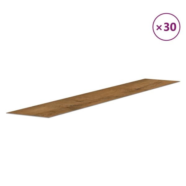 Väggpaneler träimitation brun PVC 4,12 m²
