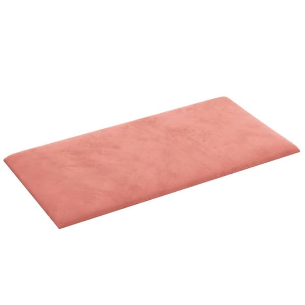 vægpaneler 12 stk. 60x30 cm 2,16 m² fløjl lyserød