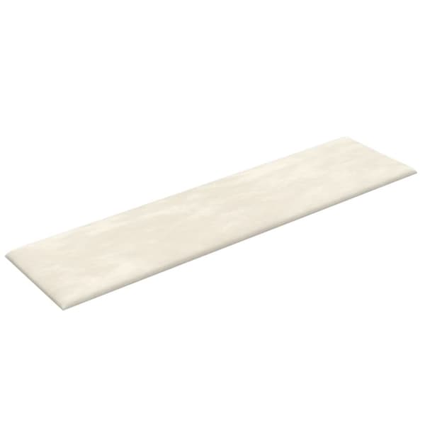 Seinäpaneelit, 12 kpl, kerma, 60x15 cm, sametti, 1,08 m²