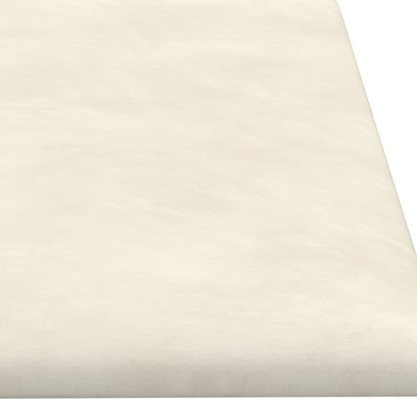 Seinäpaneelit, 12 kpl, kerma, 60x15 cm, sametti, 1,08 m²