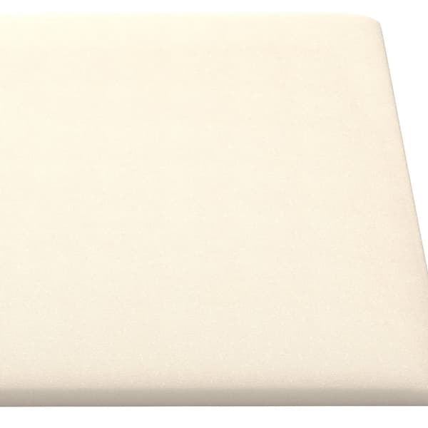 Seinäpaneelit, 12 kpl, kerma, 30x30 cm, sametti, 1,08 m²