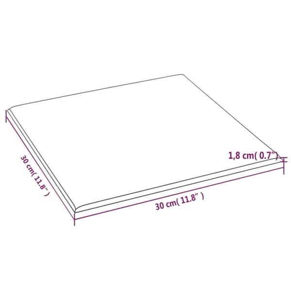 Seinäpaneelit, 12 kpl, kerma, 30x30 cm, sametti, 1,08 m²