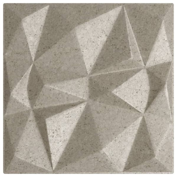 vidaXL Veggpaneler 12 stk beton 50x50 cm XPS 3 m² diamant