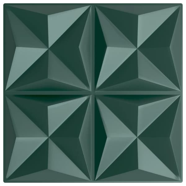 vidaXL vægpaneler 24 stk. 50x50 cm 6 m² XPS origami grøn