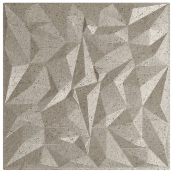 vidaXL Veggpaneler 12 stk beton 50x50 cm XPS 3 m² ametyst