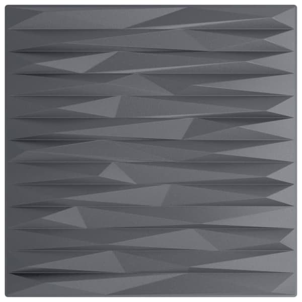 vidaXL Veggpaneler 24 stk grå 50x50 cm XPS 6 m² stjerne