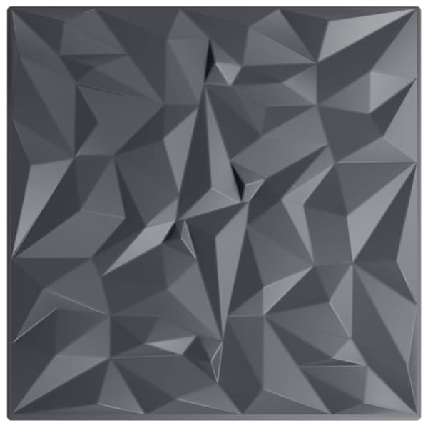 vidaXL Seinäpaneelit 12 kpl harmaa 50x50 cm XPS 3 m² ametisti