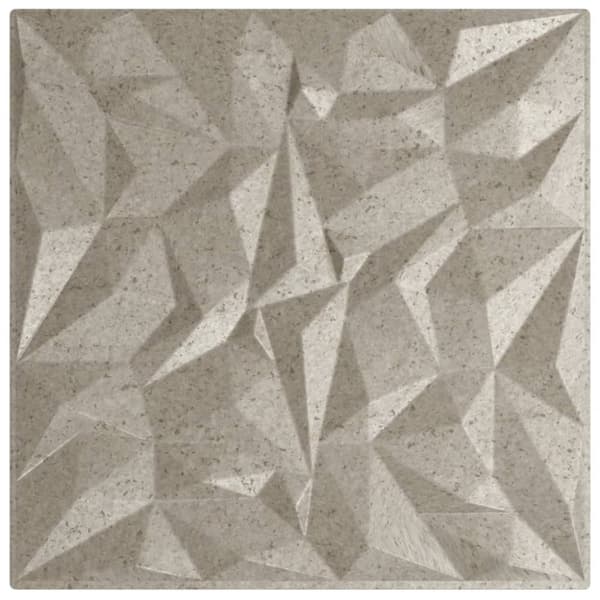 Väggpaneler 12 st beton 50x50 cm XPS 3 m² ametist