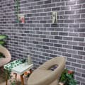 Miniatyrbild 1 av 2: Väggpaneler 3D svart & grå tegeldesign 10 st EPS