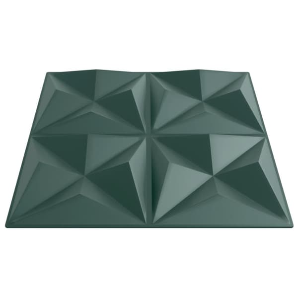 Seinäpaneelit 24 kpl Vihreä 50x50 cm XPS 6 m² Origami