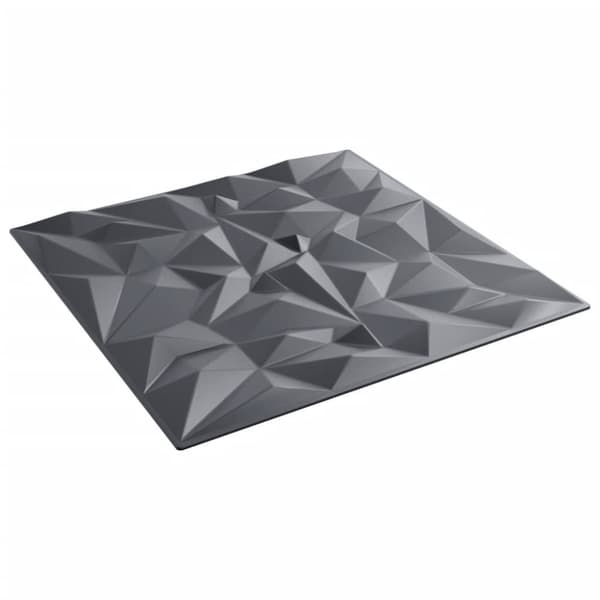 vægpaneler 48 stk. 50x50 cm 12 m² XPS ametyst grå