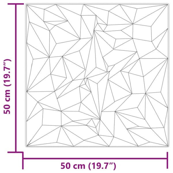 Seinäpaneelit 48 kpl Betoni 50x50 cm XPS 12 m² Ametisti