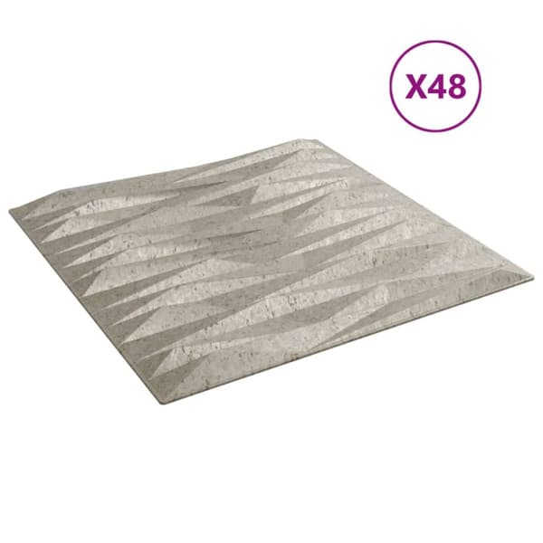 Seinäpaneelit 48 kpl Betoni 50x50 cm XPS 12 m² Kivi