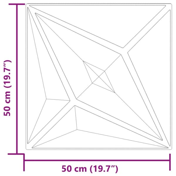 vægpaneler 24 stk. 50x50 cm 6 m² XPS stjerne grøn