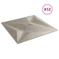 Miniatyrbild 4 av 7: Väggpaneler 12 st beton 50x50 cm XPS 3 m² stjärna