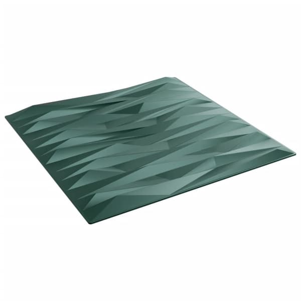 Seinäpaneelit 12 kpl Vihreä 50x50 cm XPS 3 m² Kivi