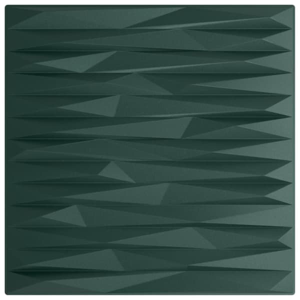 Seinäpaneelit 12 kpl Vihreä 50x50 cm XPS 3 m² Kivi