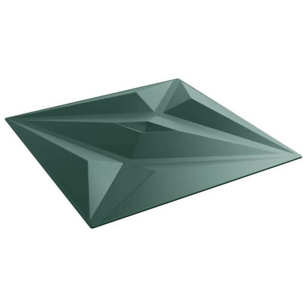 Seinäpaneelit 12 kpl Vihreä 50x50 cm XPS 3 m² Tähti