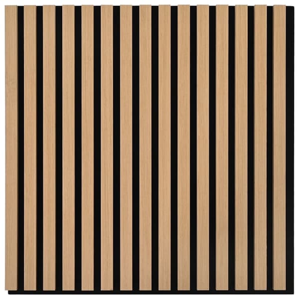 vidaXL akustiske vægpaneler 2 stk. med spalter 60,5x60 cm egefiner
