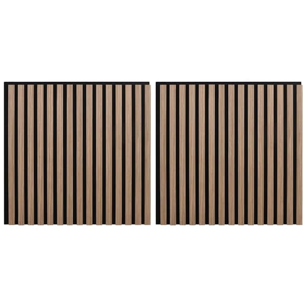 vidaXL akustiske veggpaneler 2 stk lamell 60,5x60 cm eikefiner