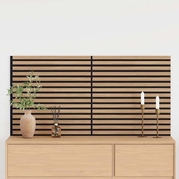 vidaXL akustiske veggpaneler 2 stk lamell 60,5x60 cm eikefiner