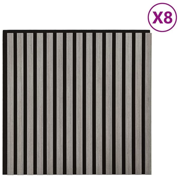 vidaXL Akustiset seinäpaneelit 8 kpl Säle 60,5x60 cm tammiviilu