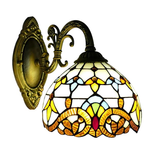 Tiffany Vägglampa, Viktoriansk Stil, Färgat Glasdesign,C