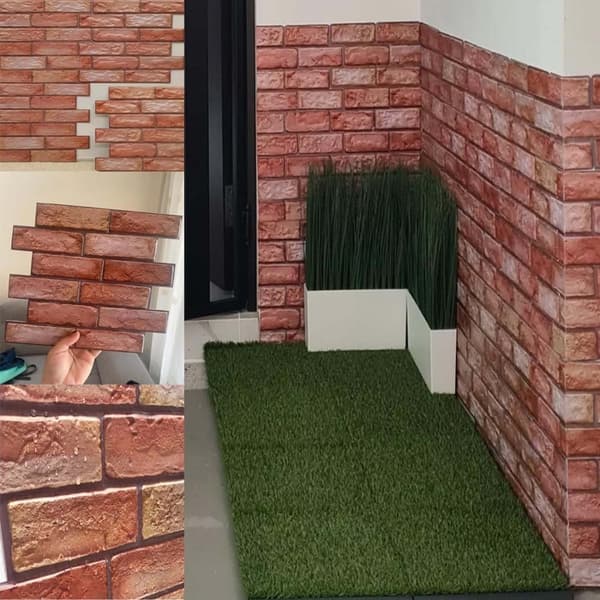 3D vægpaneler 10 stk selvklæbende vægklistermærker 30x30 cm – vandtætte vægklistermærker til hjem og badeværelse