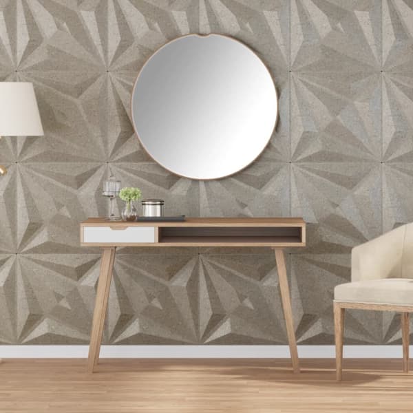 Väggpaneler 24 st beton 50x50 cm XPS 6 m² stjärna