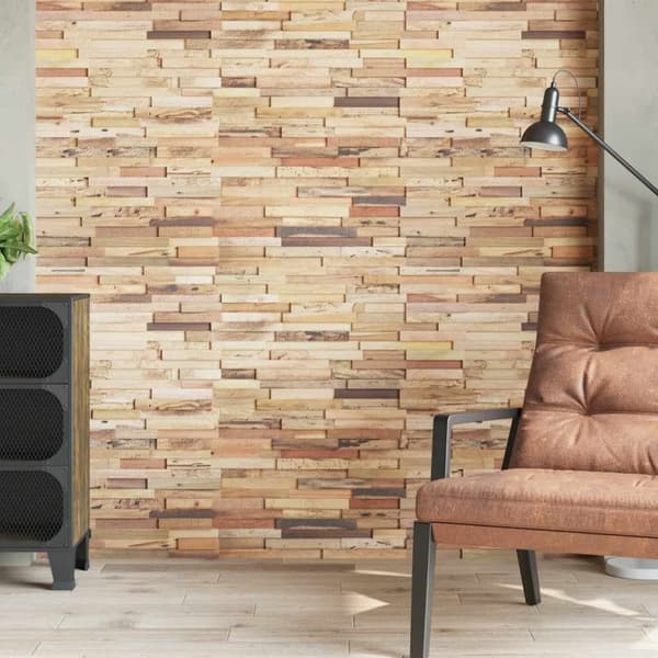 Väggbeklädnad 10 st 1,03 m² återvunnen teak