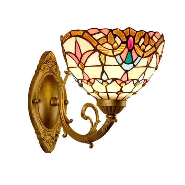 Tiffany Vägglampa, Viktoriansk Stil, Färgat Glasdesign,F
