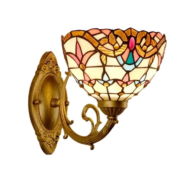 Tiffany Vägglampa, Viktoriansk Stil, Färgat Glasdesign,F