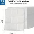 Miniatyrbillede 2 af 2: 3D Vægpaneler, Tekstureret Skum Selvklæbende, Vand- og Varmeresistent,13.7IN13.7IN  20 PCS, Hvid