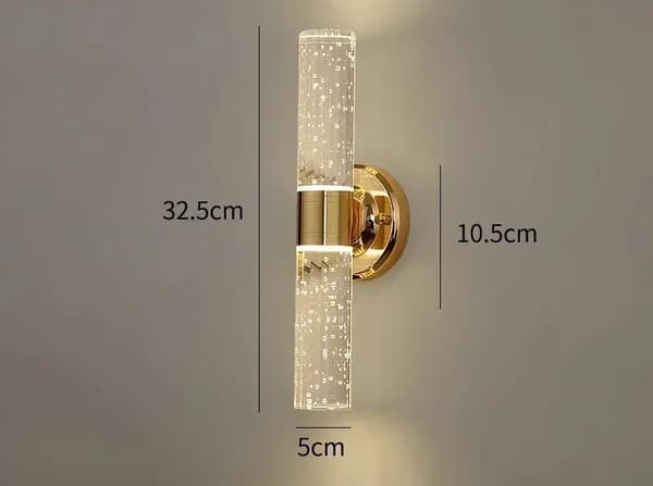 Kultaiset peilivalot, modernit seinävalaisimet, LED-valaistus,Lämmin valkoinen (2700-3500K), 6-10W, C
