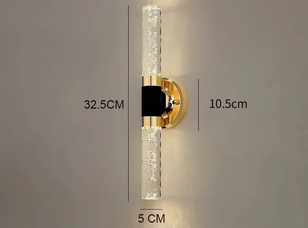 Kultaiset peilivalot, modernit seinävalaisimet, LED-valaistus,Lämmin valkoinen (2700-3500K), D, 6-10W