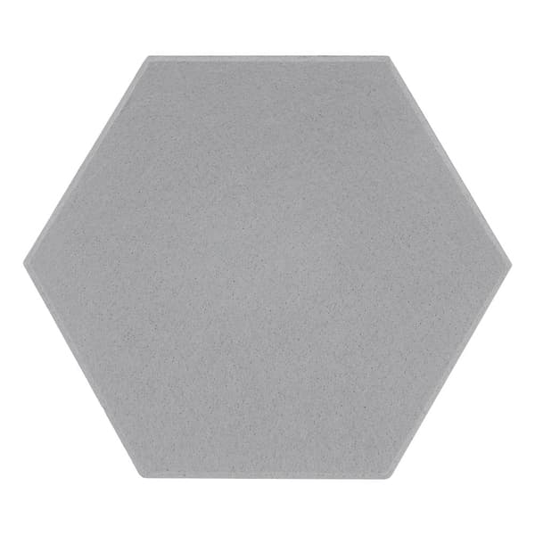 Akustiske skumpaneler, hexagonal form, lydabsorption, polyesterfiber,GRÅ, 9mm