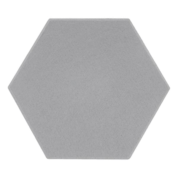 Akustiske skumpaneler, hexagonal form, lydabsorption, polyesterfiber,GRÅ, 9mm