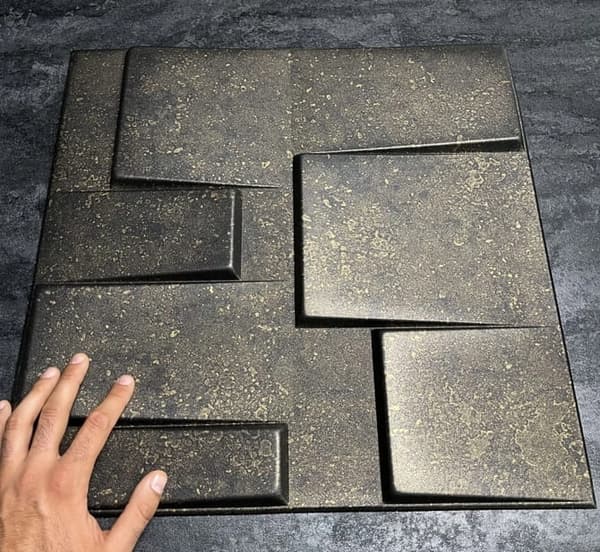 Dekorative vægpaneler antracit mursten 50x50 cm pakke med 8