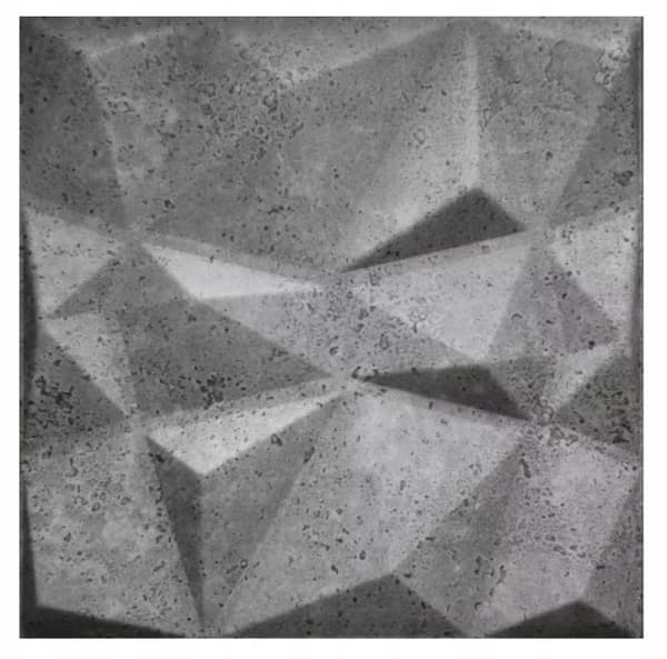 Koristeelliset seinäpaneelit 50x50 cm, 8 kpl pakkaus, grafiitti
