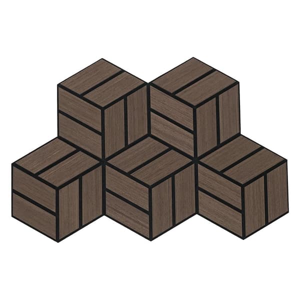 Akustiske Paneler, Hexagon Honningkage, 30x26 cm, Brun