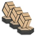 Miniatyrbillede 1 af 11: Akustiske Paneler, Hexagon Honningkage, 30x26 cm, Naturlig Eg