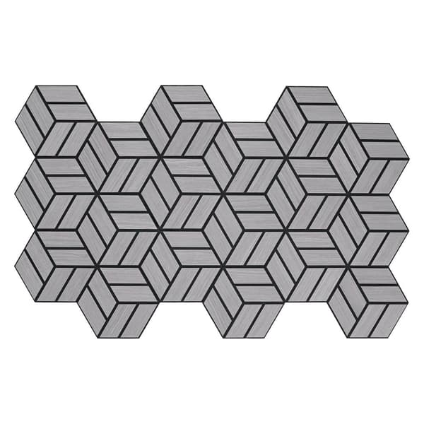Akustiska Paneler, Hexagon Honeycomb, 30x26 cm, Grå