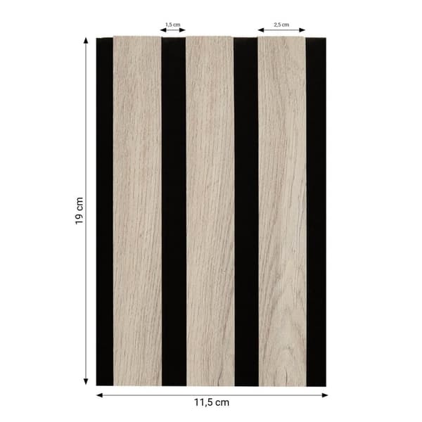 Provbox för väggpanel, 11,5x19 cm, Natur, Brun, Grå, Kräm