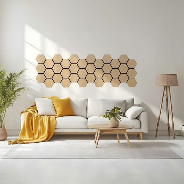 Seinäpaneelit, 62x76 cm, Luonnollinen