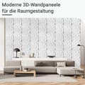 Miniatyrbild 5 av 9: Set med 12 3D-väggdekaler, tredimensionella väggpaneler 30*30 cm, vattentäta och brandsäkra, lämpliga för kontor och sovrum, vita