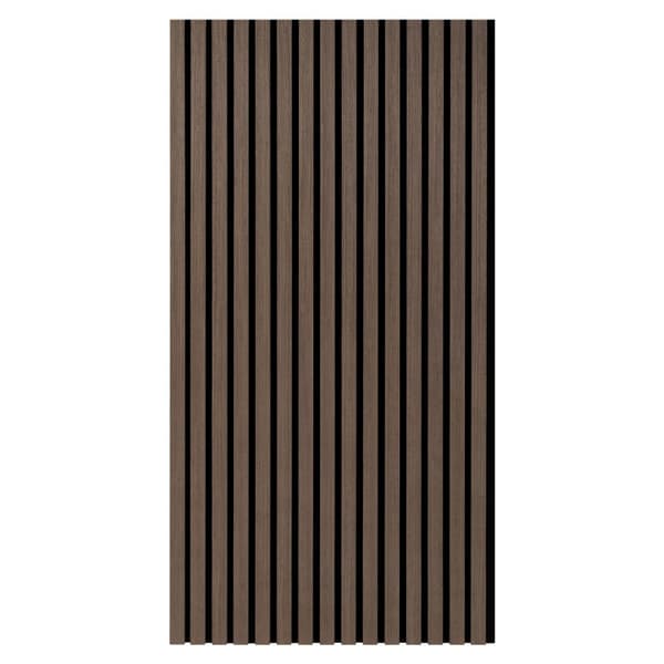 Självhäftande panel Naturlig väggbeklädnad Akustisk väggpanel Modern MDF i träfanér och filt x 120x60x2,1 cm valnöt